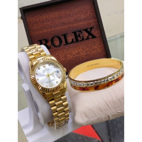 Rolex watch with Bangle